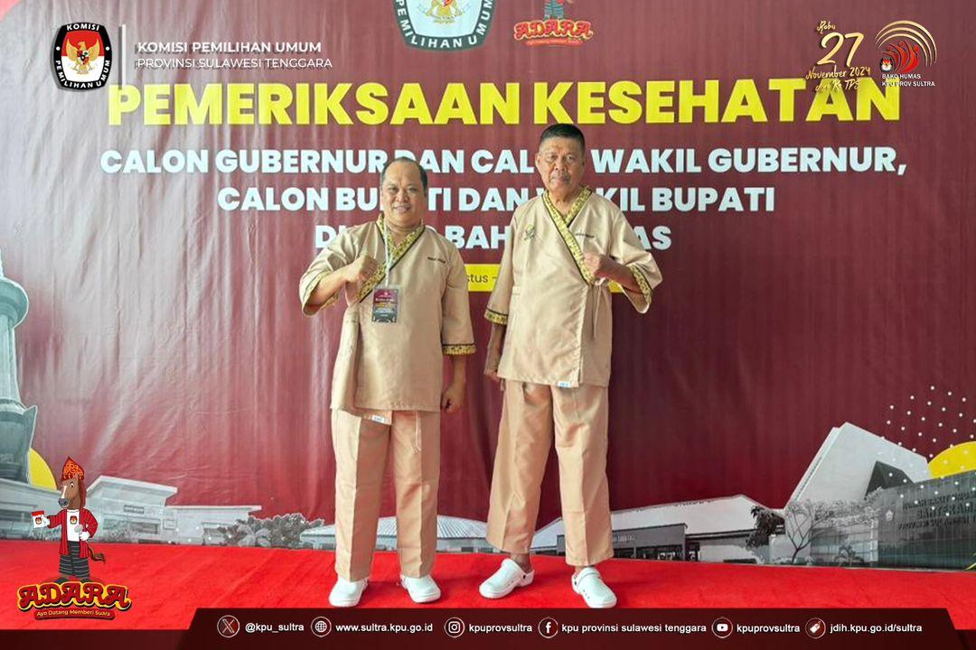 Empat Pasangan Bacalon Gubernur Sultra Jalani Pemeriksaan Kesehatan di RSUD Bahteramas 3 IMG 20240901 WA0056