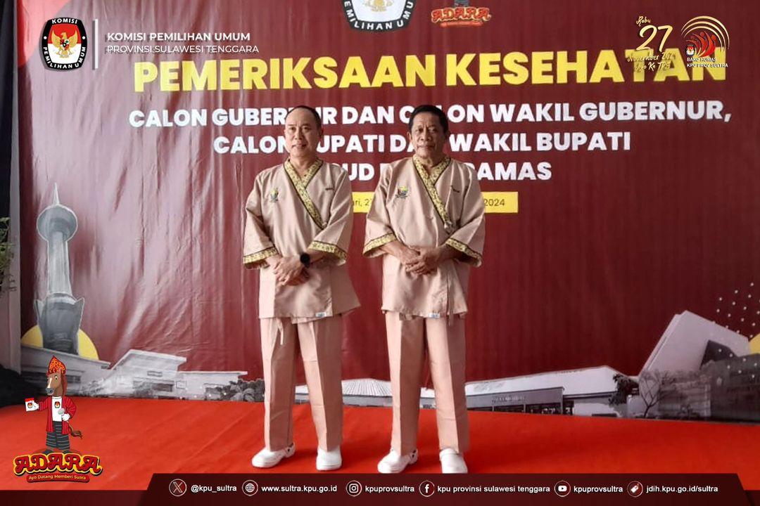 Empat Pasangan Bacalon Gubernur Sultra Jalani Pemeriksaan Kesehatan di RSUD Bahteramas 2 IMG 20240901 WA0057