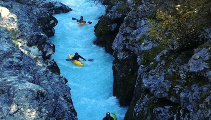 kayaking blue